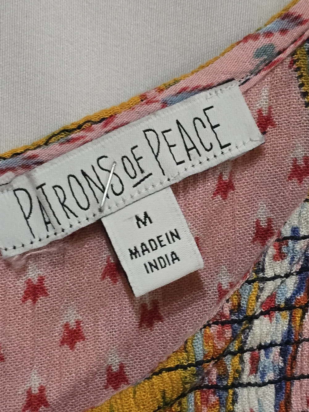 Patrons of Peace Multicolor Patchwork Midi Dress - Red, Navy, Mustard